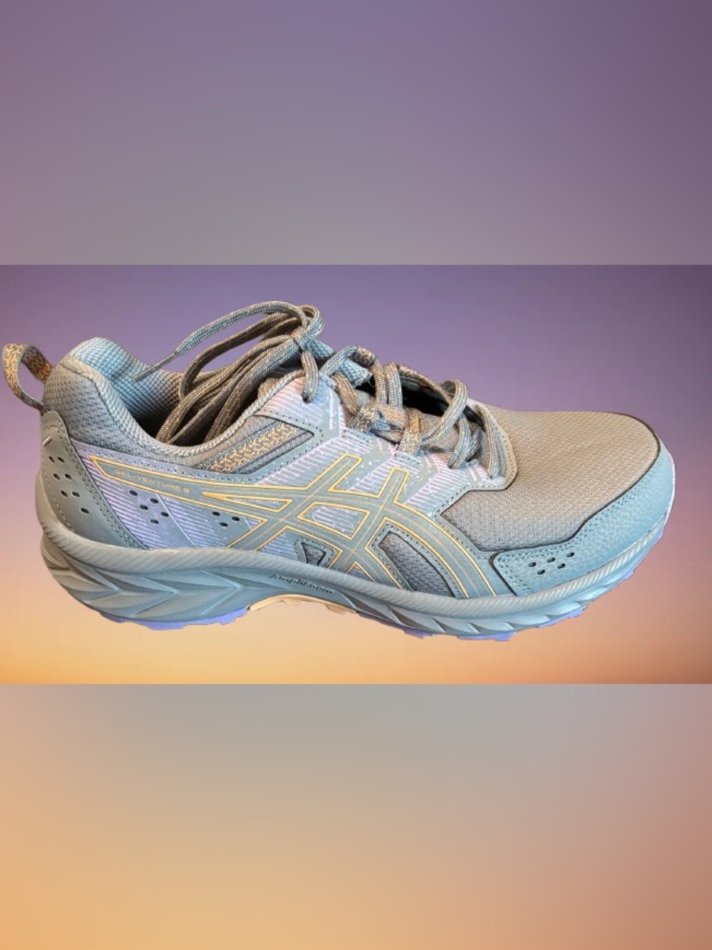 ASICS GEL-Venture 9 Trail Running Shoes Lavender Grey Women's 10 Wide VGUC